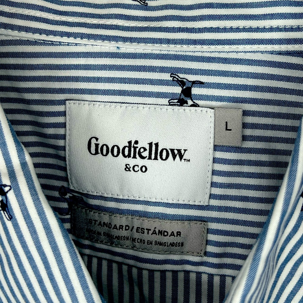 Goodfellow & Co Button Down Long Sleeve Dog Print Shirt